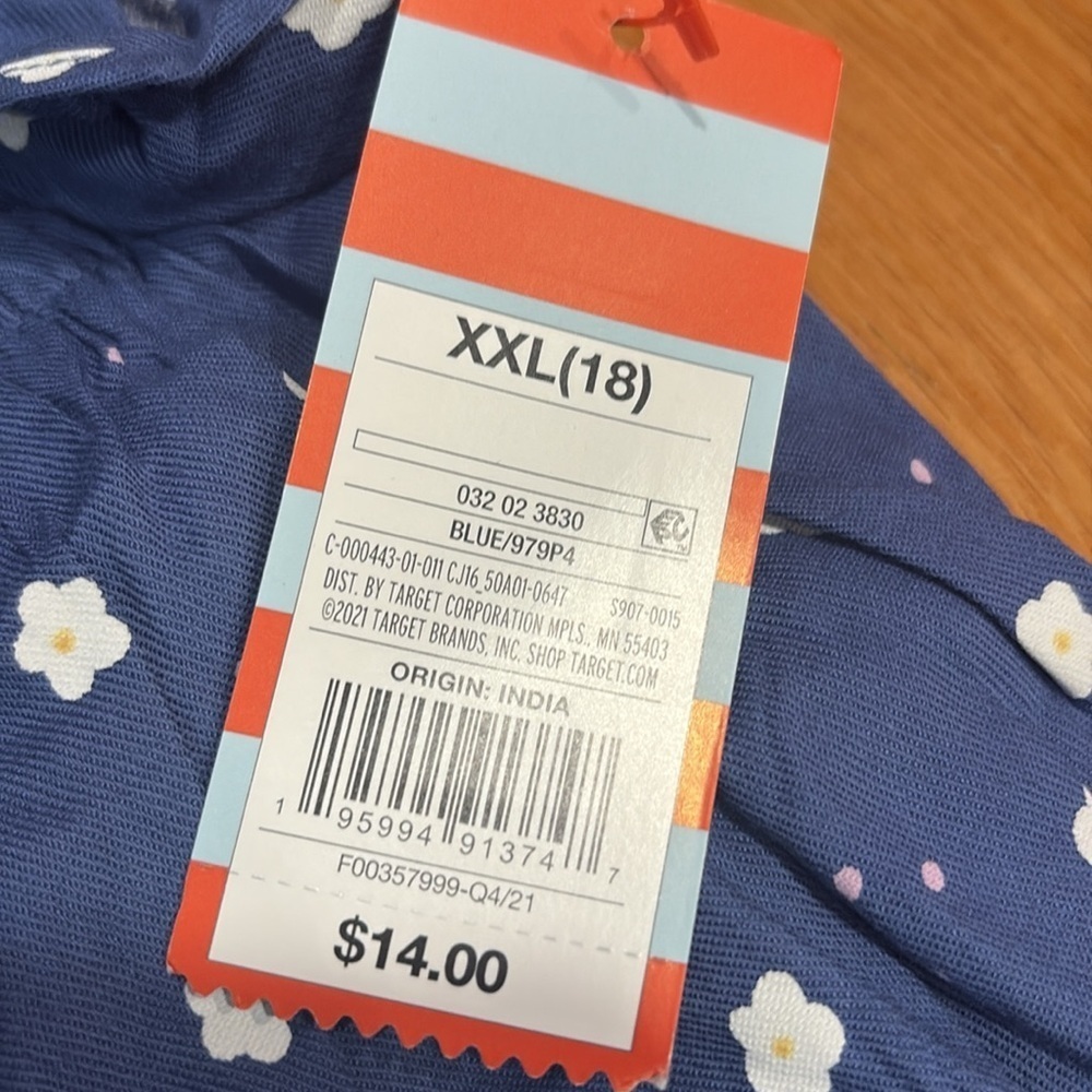 Cat & Jack Blue Crew Neck Flutter Sleeve Top - Picture 3 of 3